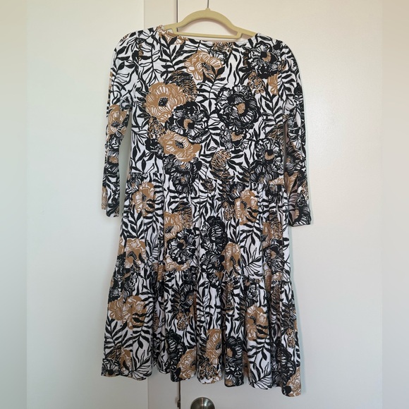 Lilly Pulitzer Geanna 3/4 sleeve swing dress - Onyx Peony Party - Picture 2 of 3